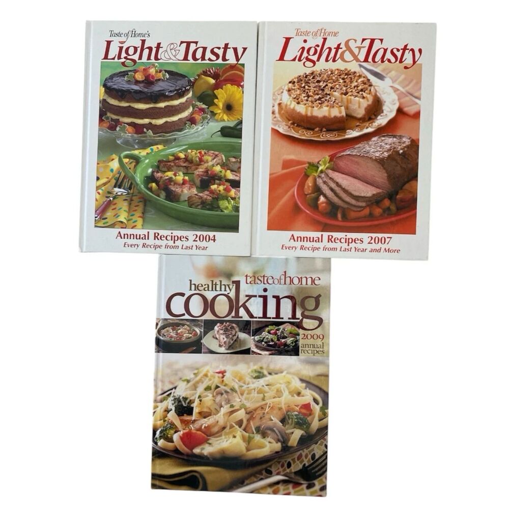 Taste of Home's Light & Tasty 2004-2007 & Healthy Cooking 2009 - Lot of 3-HC